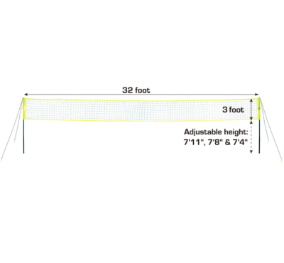 Volleyball and Net Set with Pump